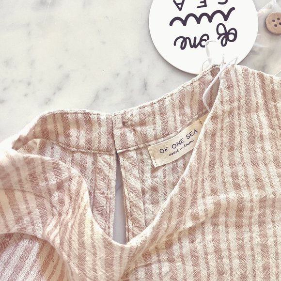 Of One Sea Striped Romper 1/2Y. - Picture 5 of 5